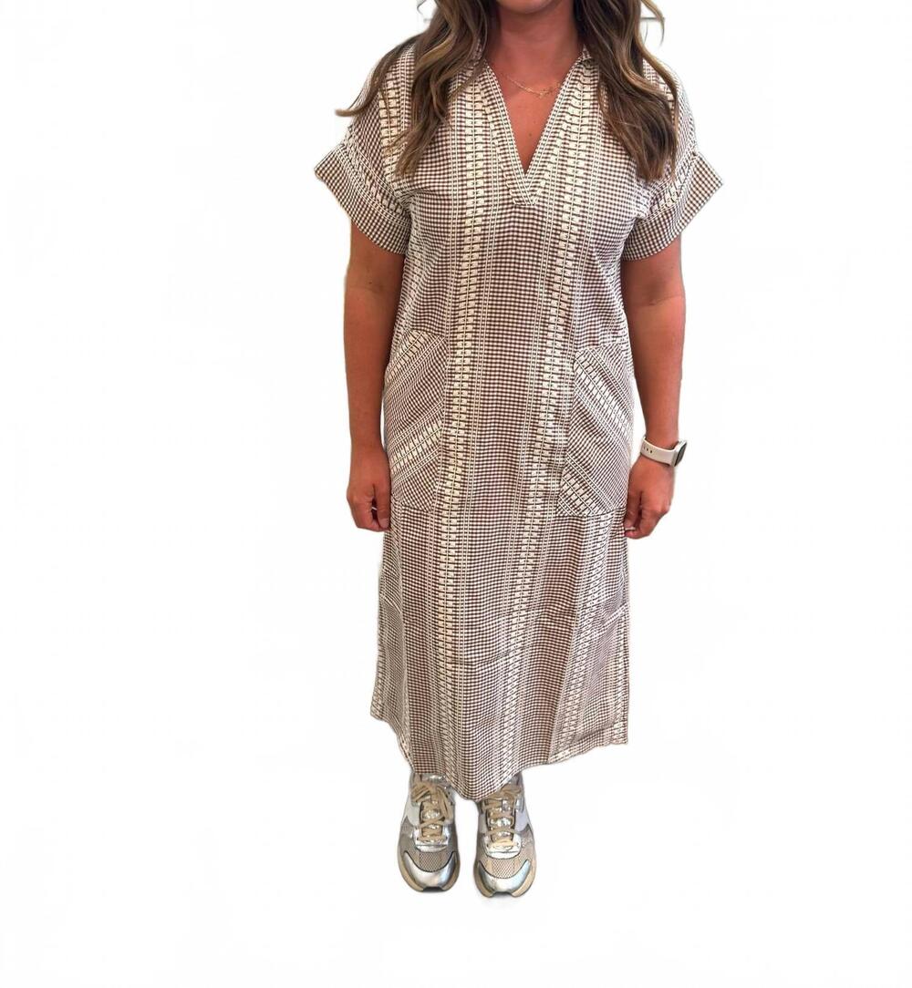 NEW STARKX elaine midi dress in brown